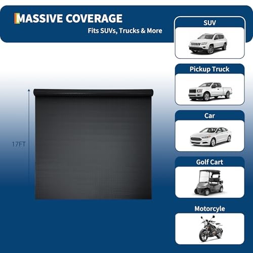 8×20 FT Garage Floor Mat, 2.8Mm Thickened Non-Slip PVC 7.5x17FTx2.8mm Black