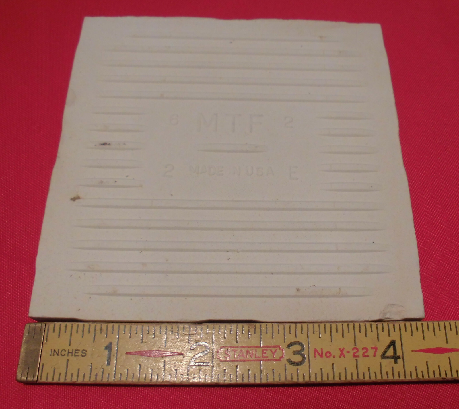 1 pc. Fawn Beige – Light Brown: 4-1/4″ Bumpy Matte Ripple Ceramic Tile, Monarch