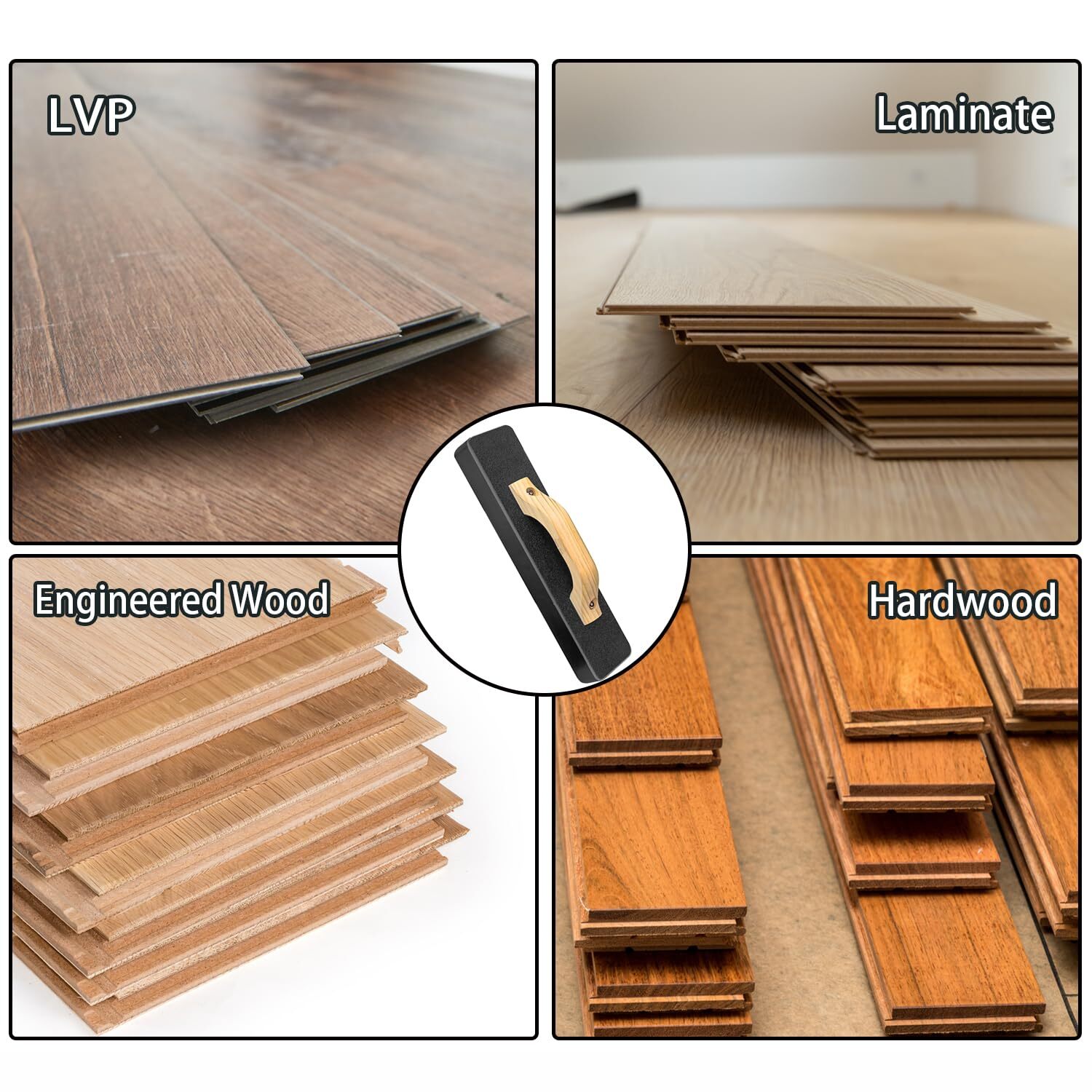 Heavy Big Tapping Block Flooring Tools 2.7lbs | 151/2in Needn’t Mallet Just Tap