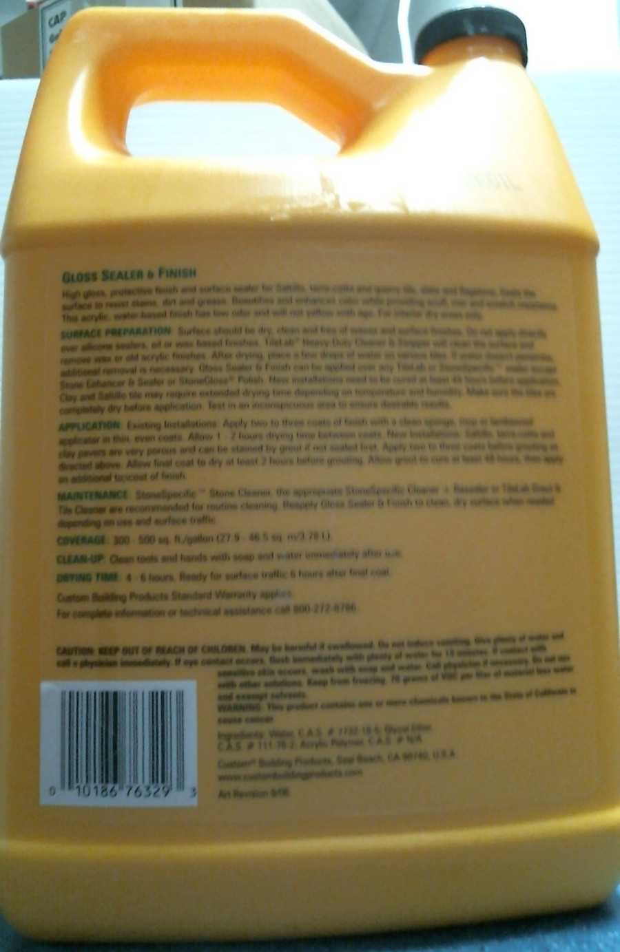 Tile Labs Finishing Sealer, Gloss Sealer & Finish, 1 Gal (76329) FS