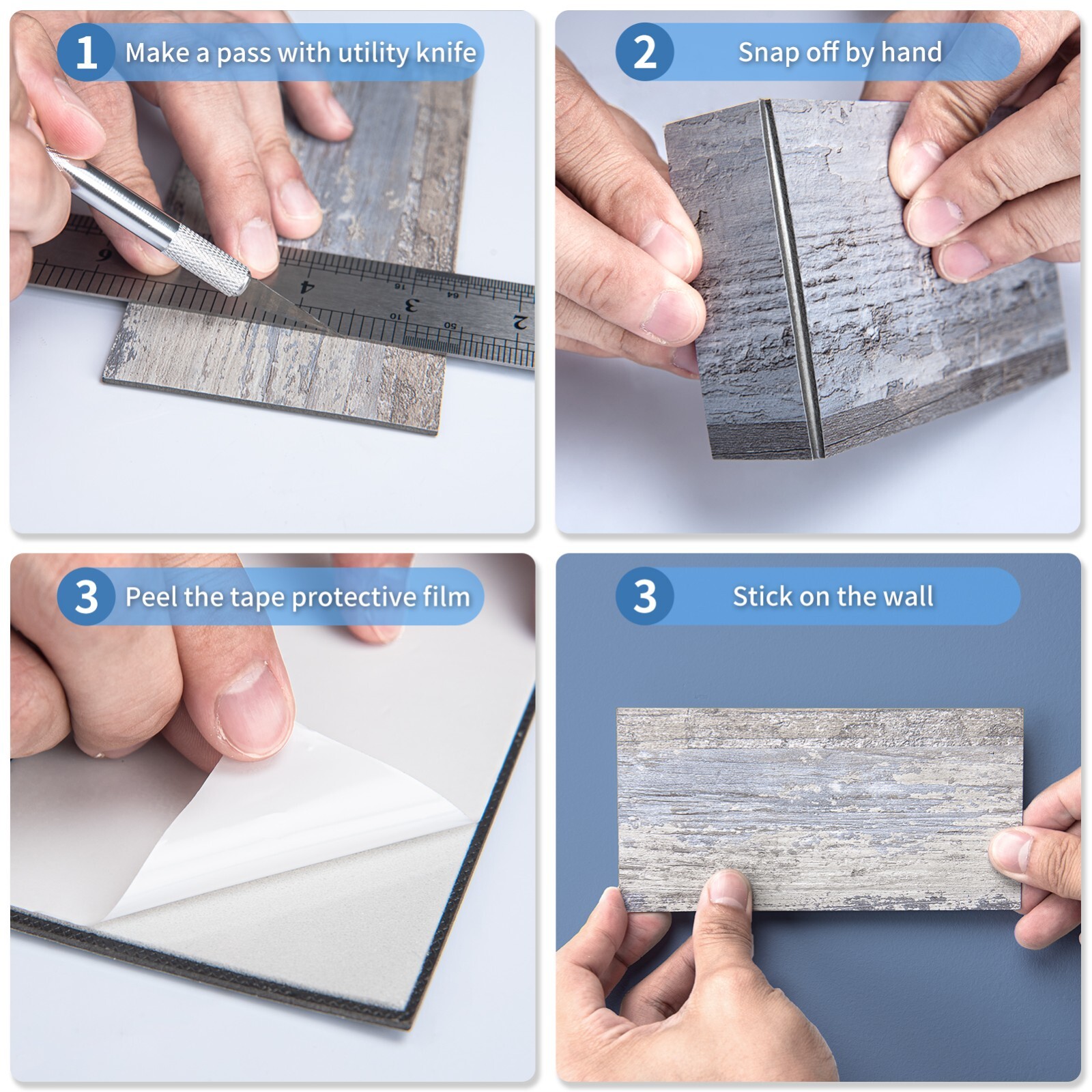 Art3d 102pcs Peel&Stick Wall Tiles, each 3″x6″