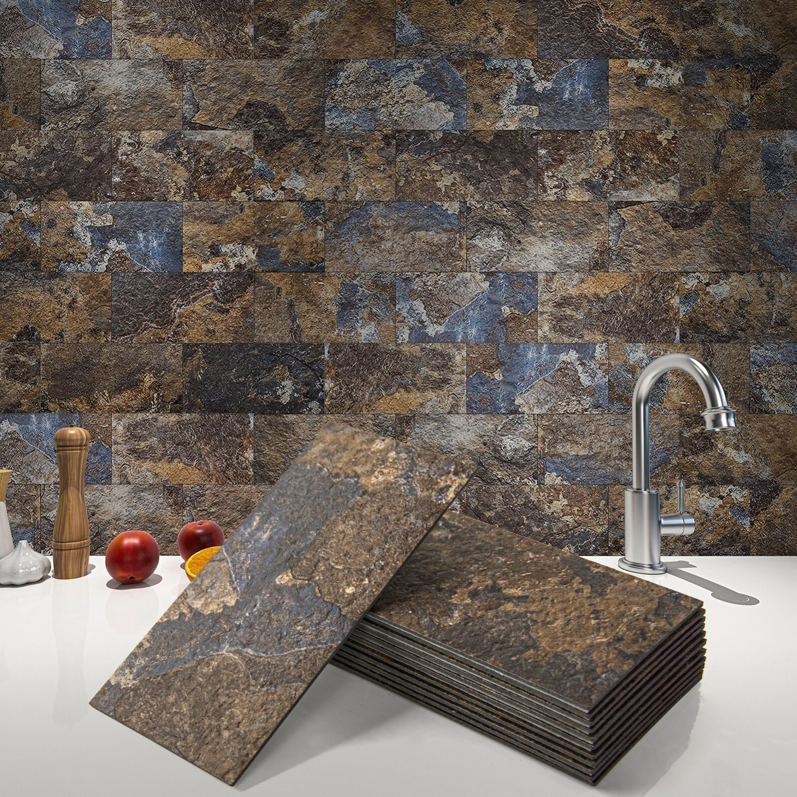 Art3d 102pcs Peel&Stick Wall Tiles, each 3″x6″