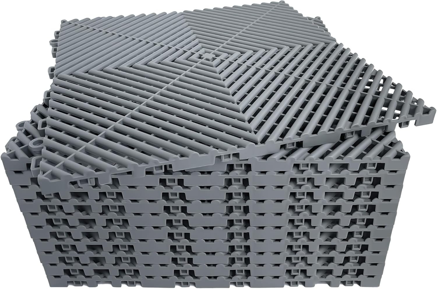 16″x16″ Interlocking Garage Floor Tiles – Easy Install with Drainage & Traction