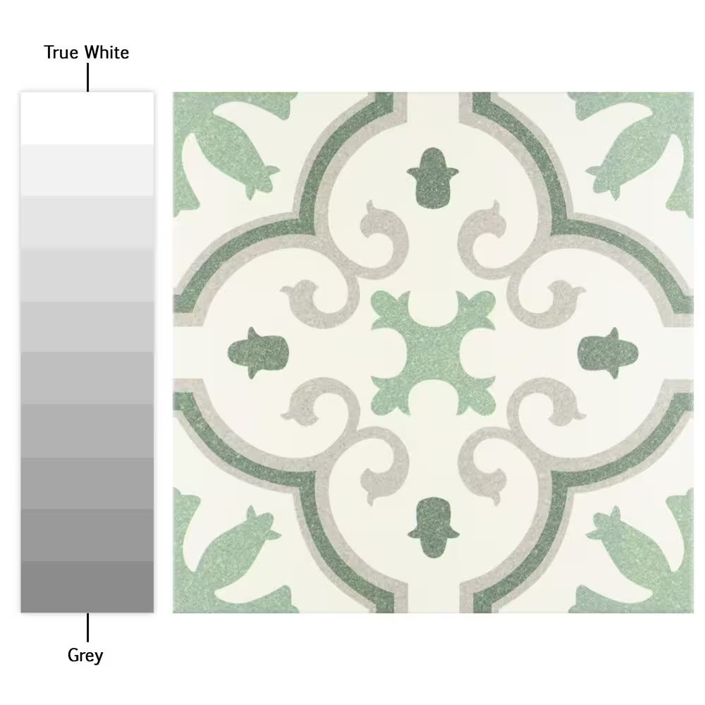 Monteca Green 9-3/4 In. X 9-3/4 In. Porcelain Floor and Wall Tile (10.88 Sq. Ft.