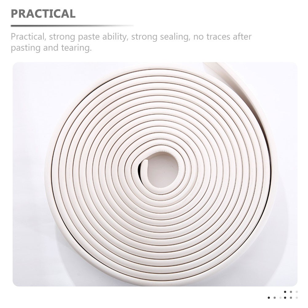 Reusable Plastic Caulk Strip for Wall Baseboard Strong Adhesive White Tape