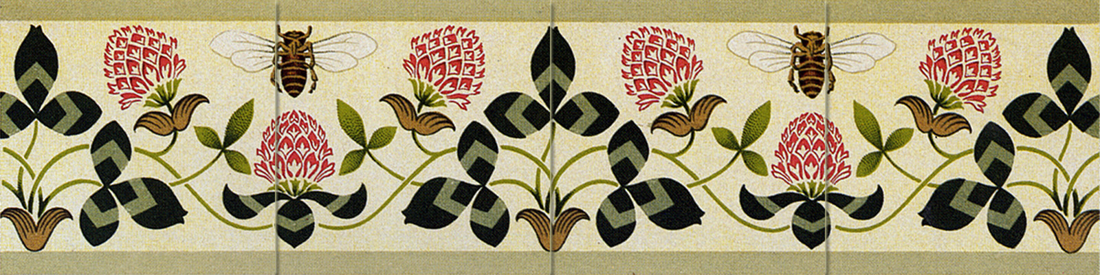 Mural Ceramic Tiles Art Nouveau Border Tile #546