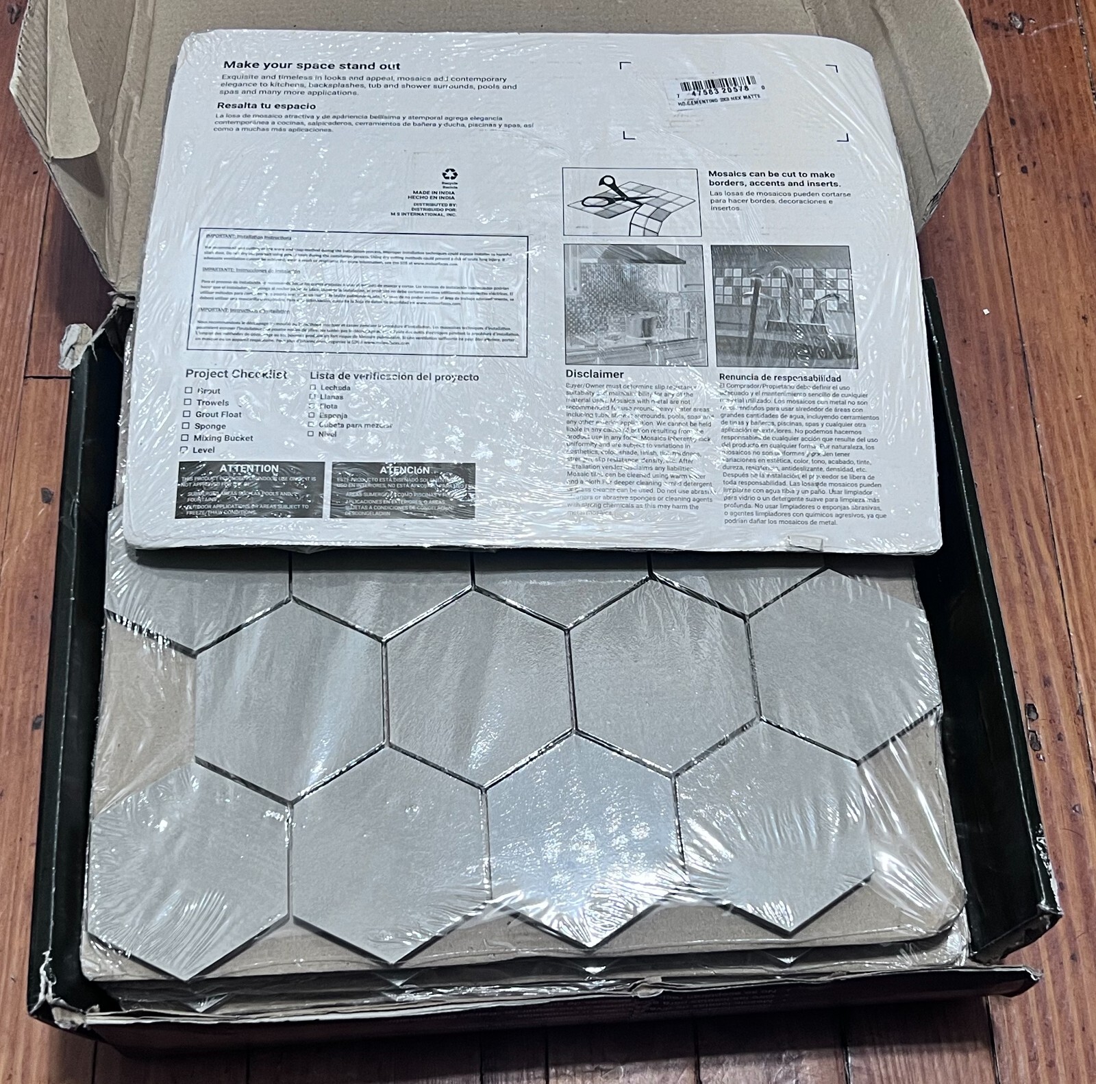 MSI Cementino 11 in. x 13 in. Matte Porcelain Hexagon Mosaic Floor & Wall Tile