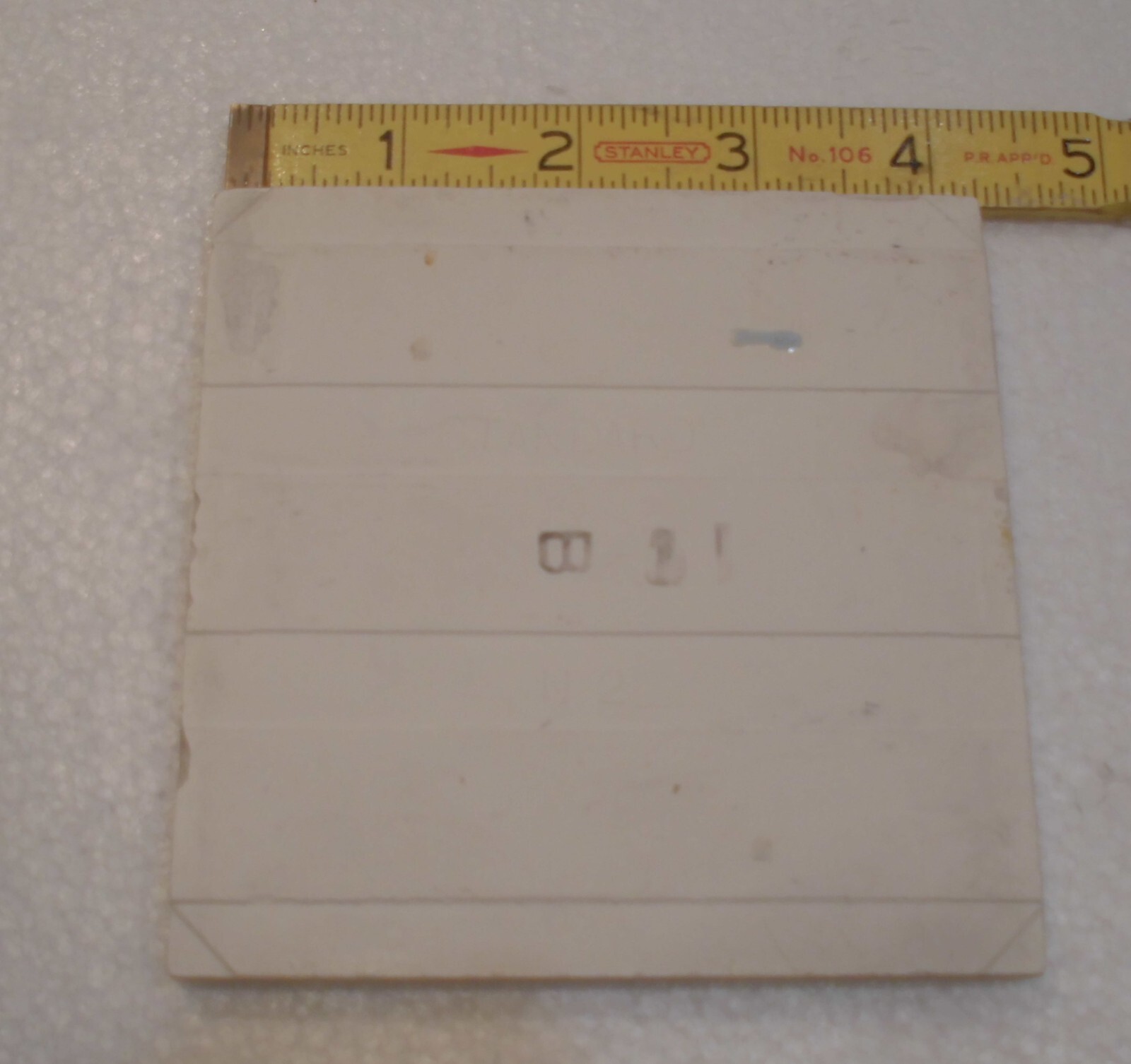 1 pc. Matte Light Blue Ceramic Tile: made by Standard Tile Co. 4-1/4″ NOS