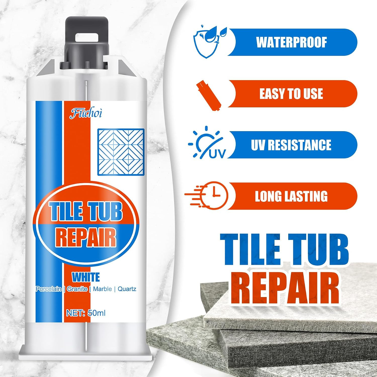 Tile Repair Kit, Ceramic Tile Chip Repair Kit, Porcelain Repair Kit for Ceram…