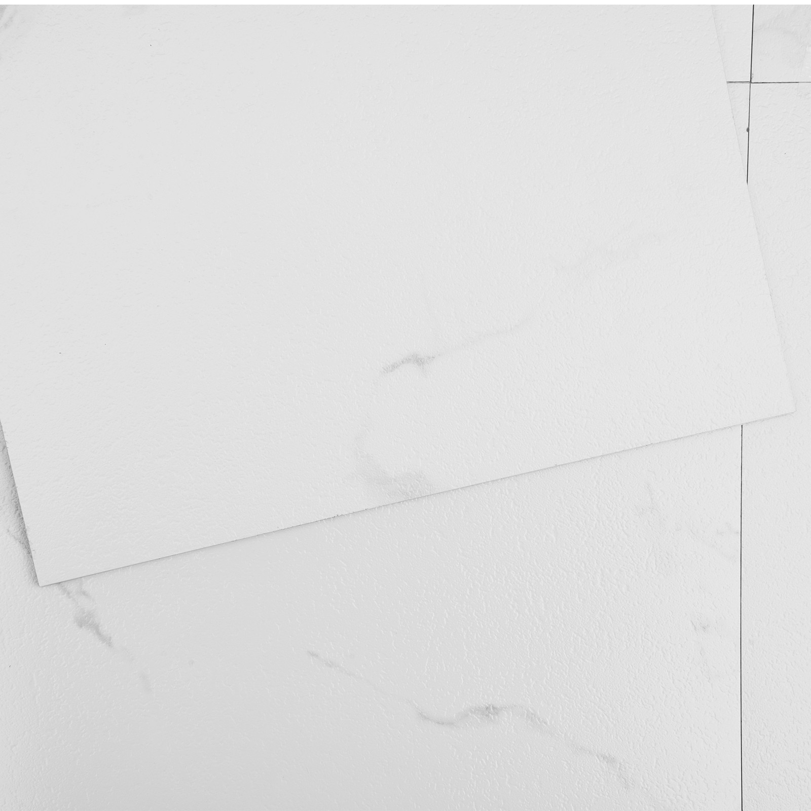 VEVOR 12” x 12” Self Adhesive Vinyl Floor Tiles 50 PCS 1.5mm Thick White Marble