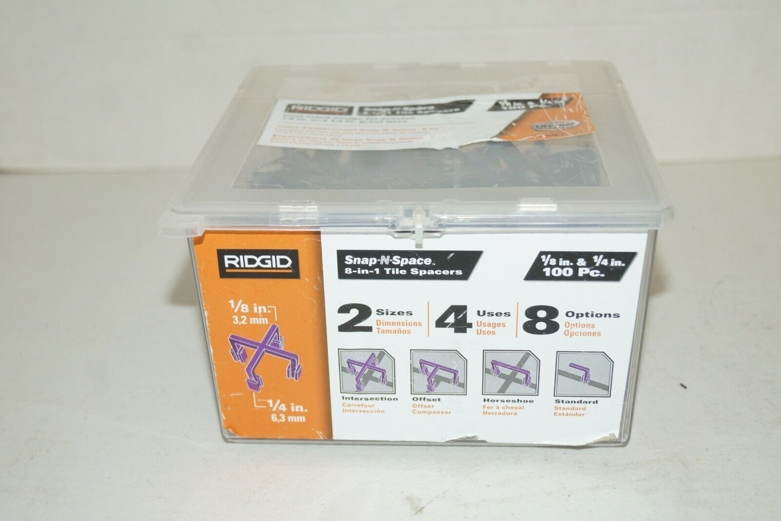 Ridgid NEW Tile Spacers 1/8 inch & 1/4 inch Model# FT3507 (100 Piece)