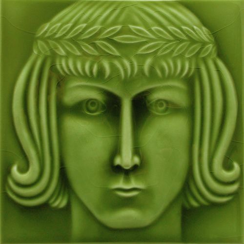 Art Nouveau Vintage Ceramic Tile Rare Reproduction Majolica Alfred Meakin UK