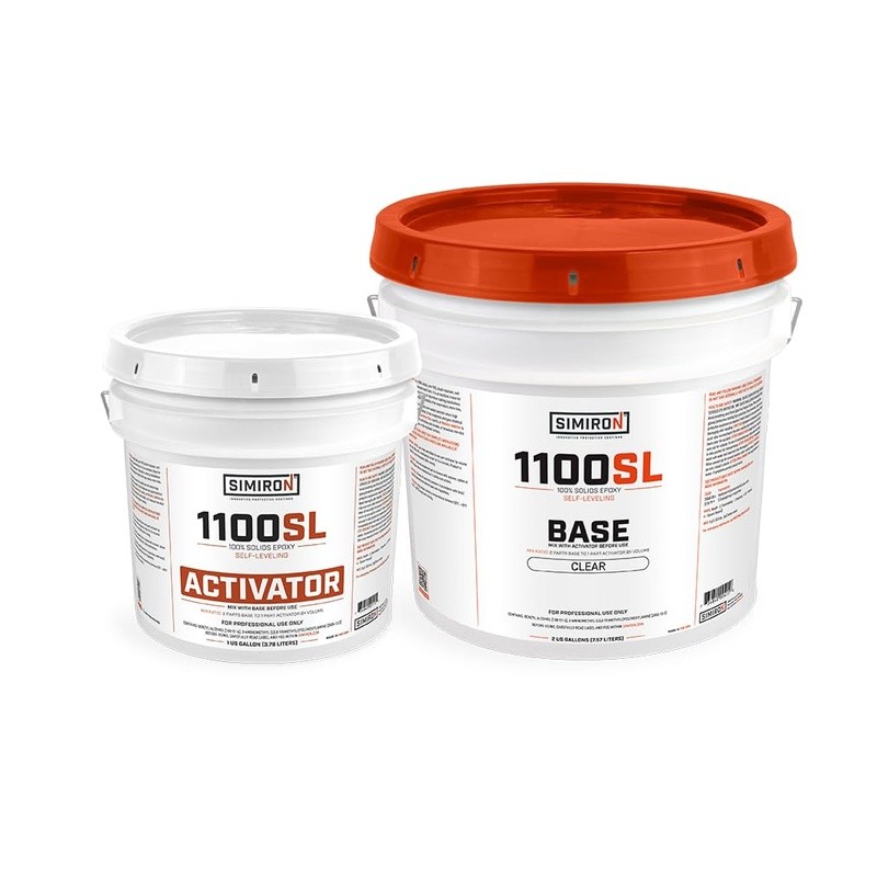 100 Solid Self Leveling Epoxy Floor Coating Kit Durable Chemical Resistant New