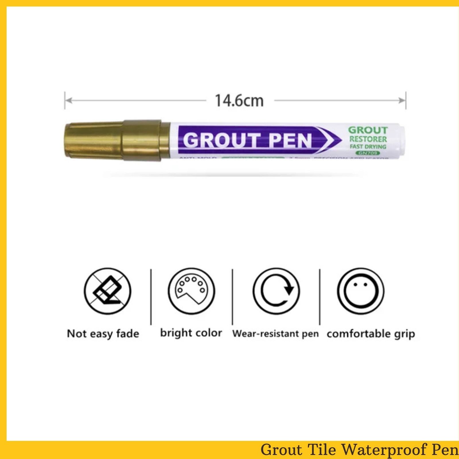 Waterproof Tile Grout Pen Repair Sealer Marker White 8 Colors Bathroom Kitchen