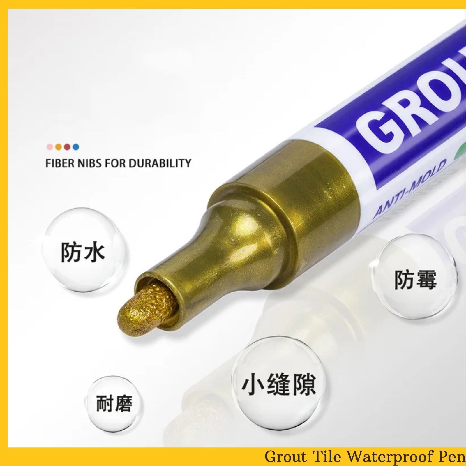Waterproof Tile Grout Pen Repair Sealer Marker White 8 Colors Bathroom Kitchen