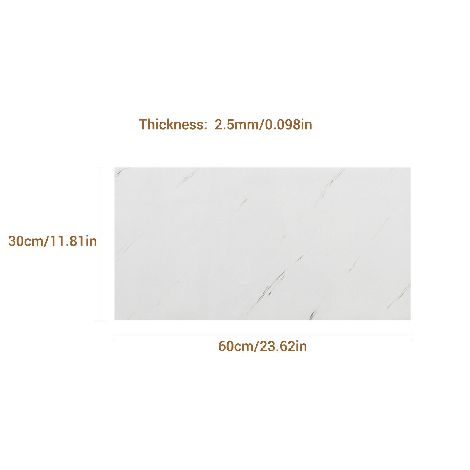 20Pcs Peel and Stick Marble Floor Wall Panels 23.6″x11.8″ PVC Tiles Sticker US