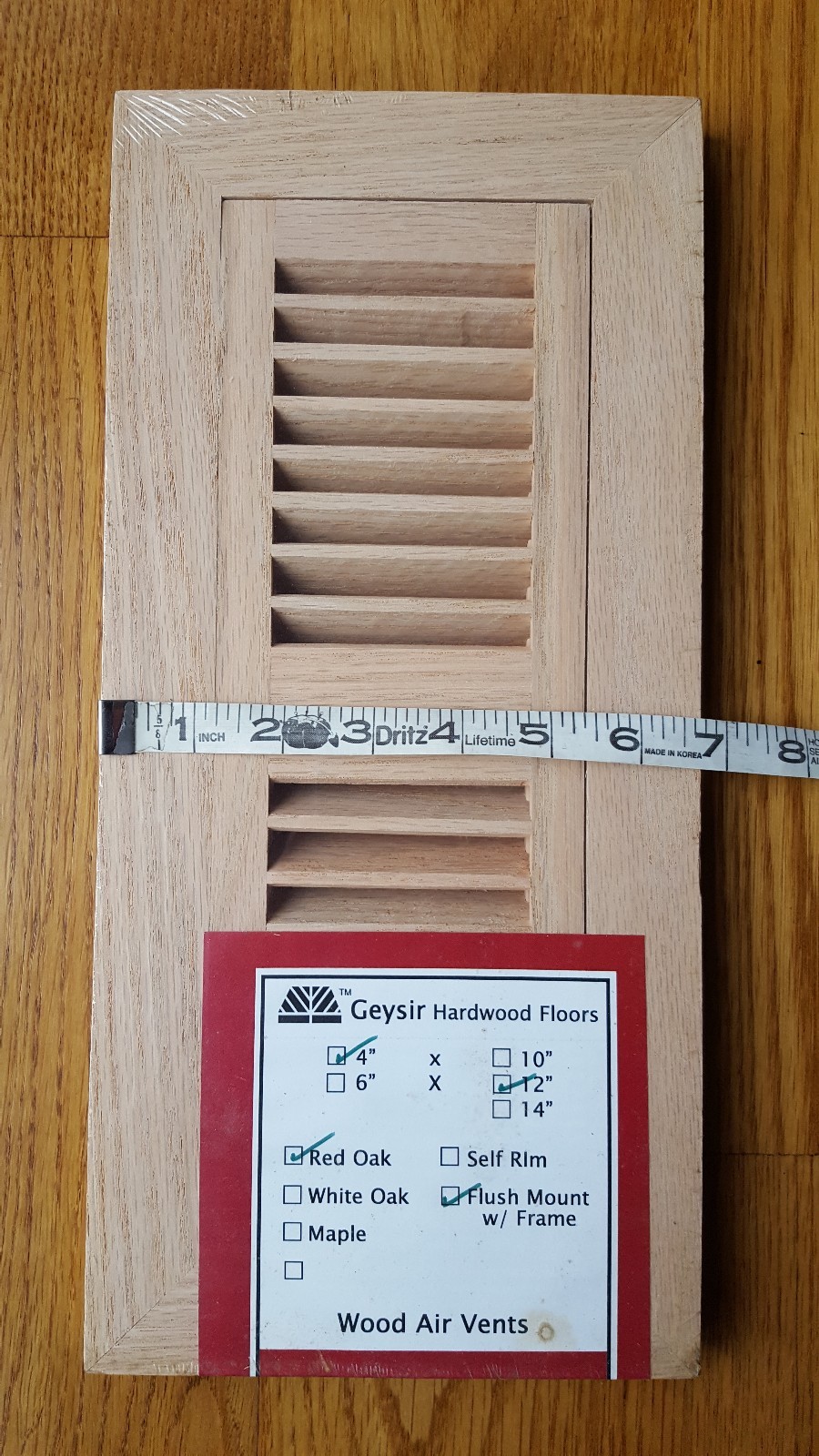 **NEW** Lot of 3 Geysir Hardwood Floors Red Oak Flush Mount w/ Frame Air Vent