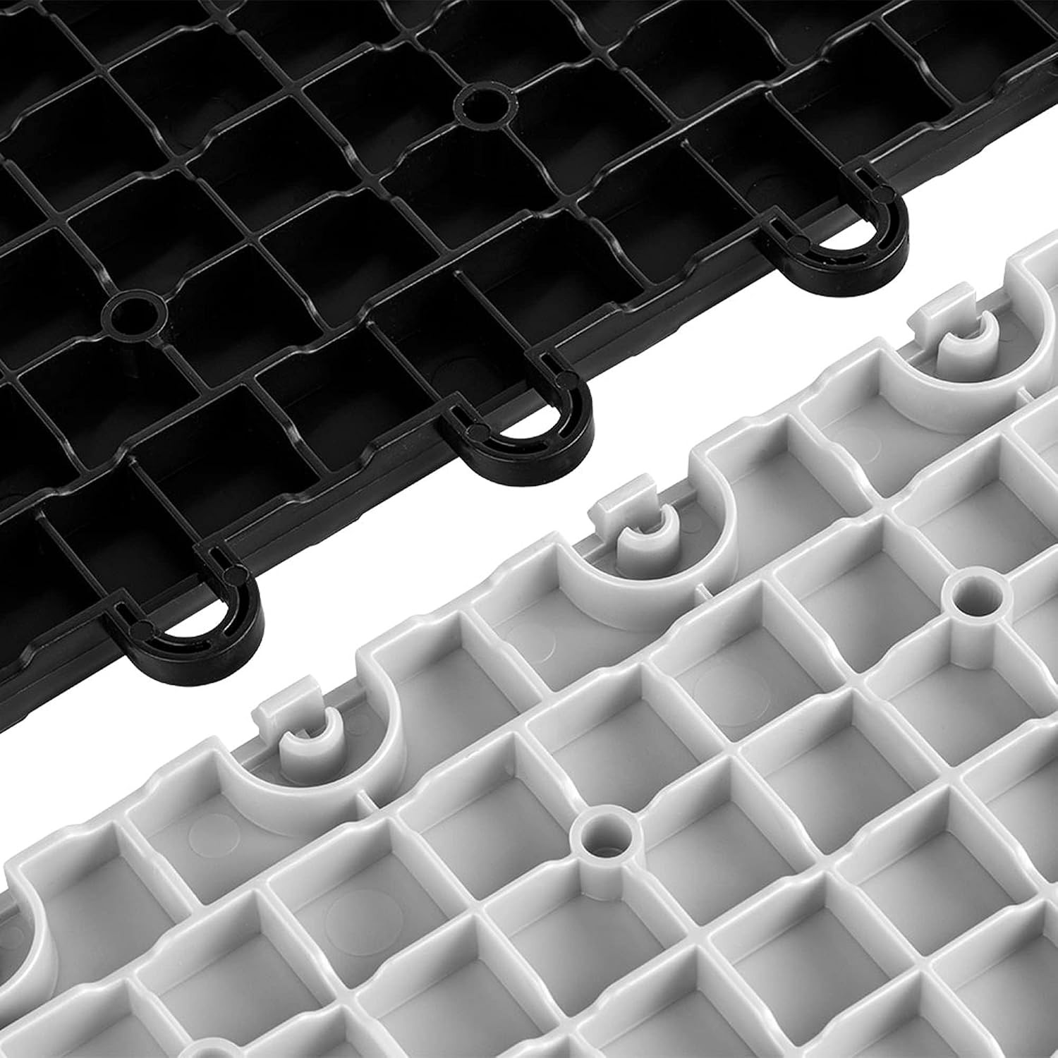 Pegged Edge for Garage Floor Tile 12 x 2.75 x 0.5 in Black 10-Piece Set