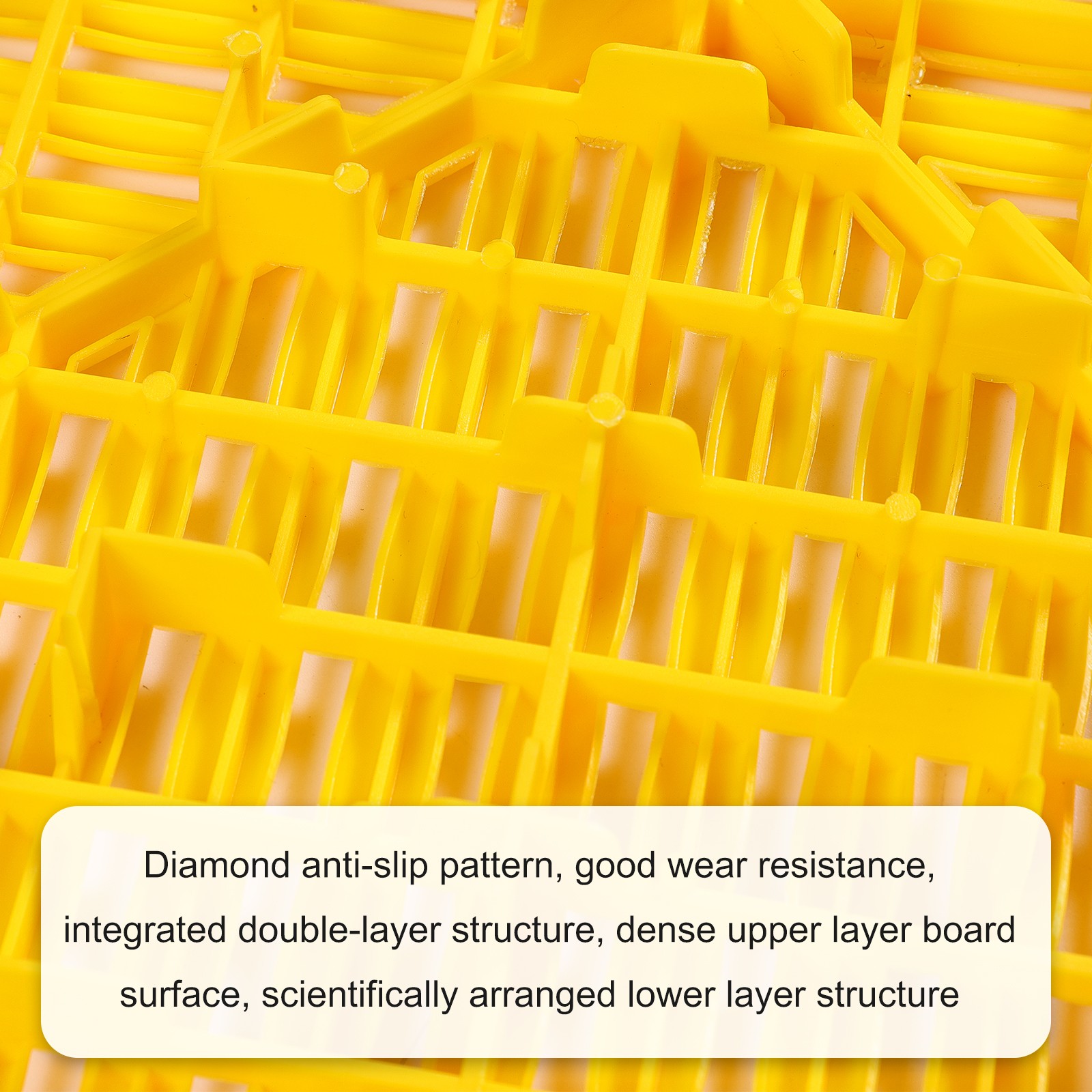 16”x16” Drainage Garage Tiles Interlocking Wear Resistant Bulk Pack Floor Mat