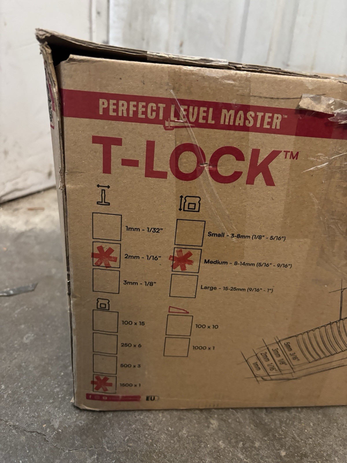 Perfect Level Master T-Lock 1/16″ (2mm) Tile Leveling System Clips – 1500 pcs