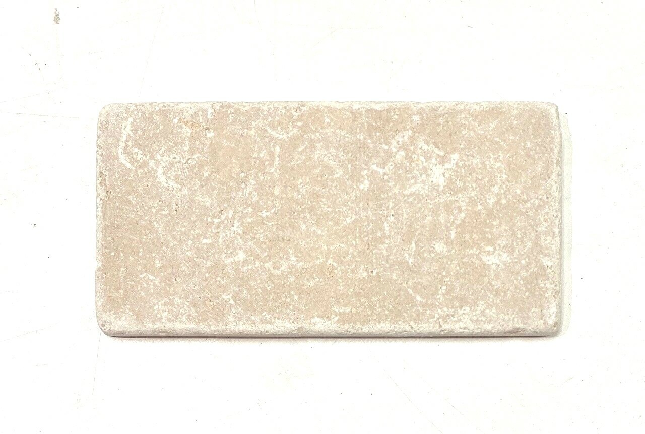 Ivory Light 3×6 Tumbled Travertine Tile Wall Floor Kitchen Backsplash (1 piece)