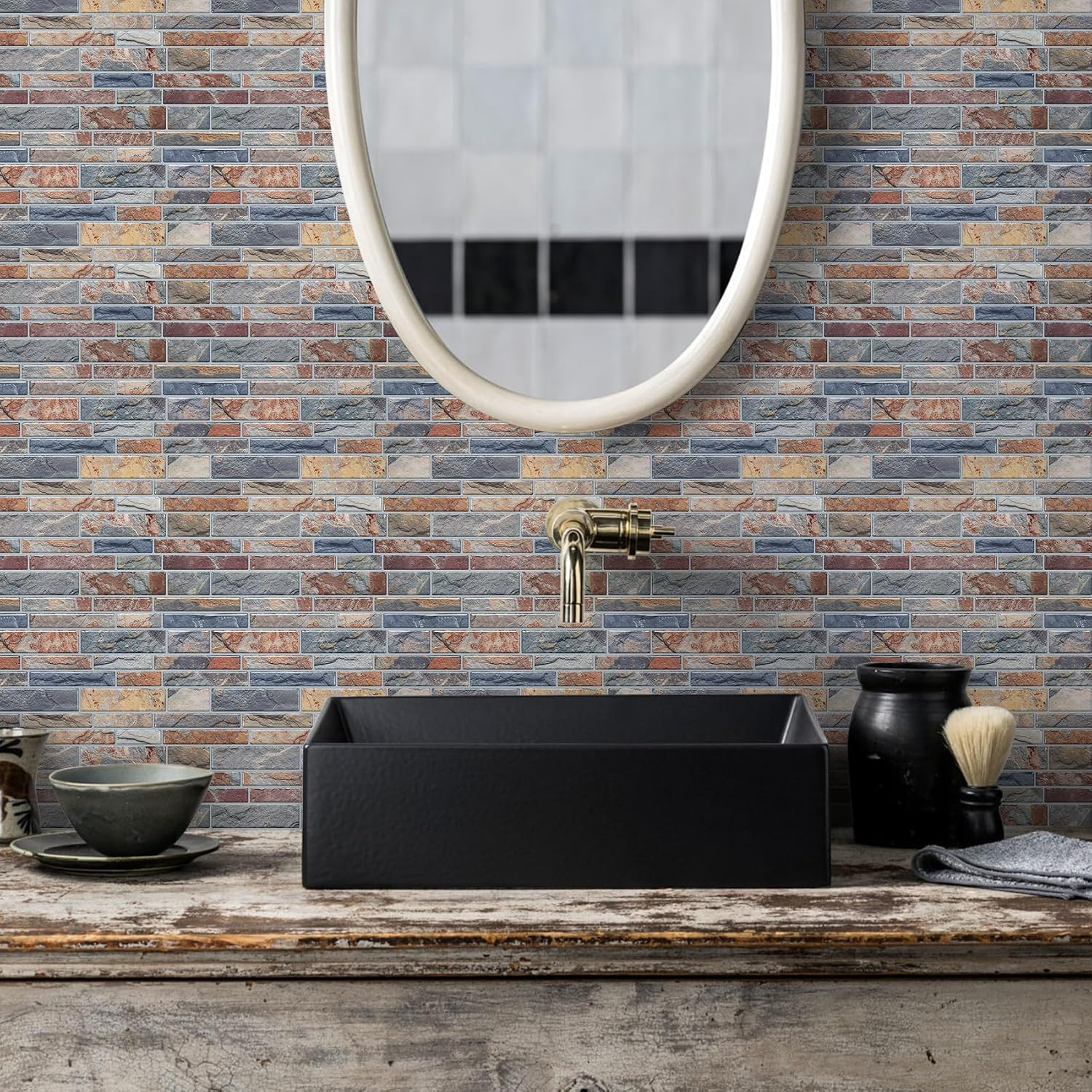 Thicker Design Peel and Stick Tile Backsplash, 12”×12” Stick