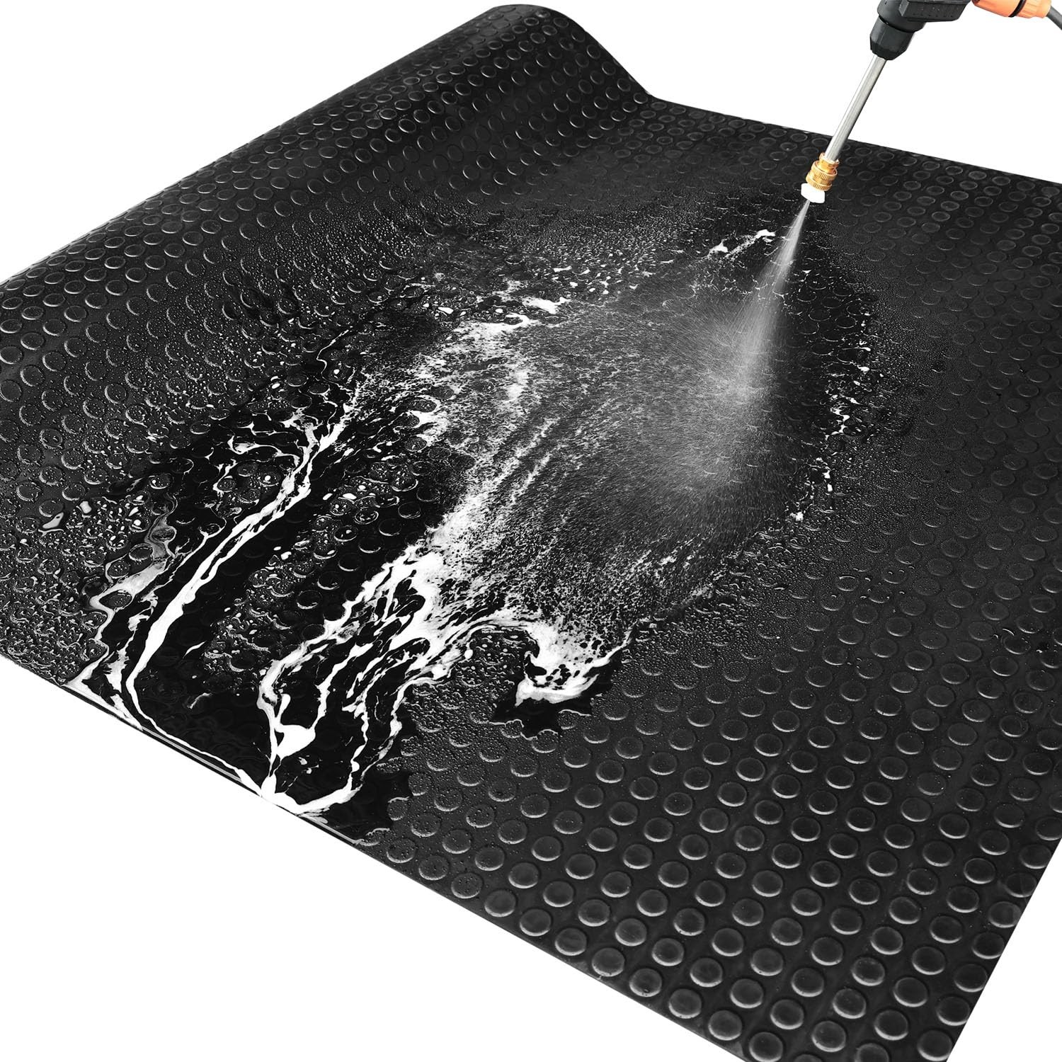 ZERITO Heavy Duty Coin-Grip Rubber Flooring Roll 4×6 FT, Multi-Purpose Waterproo