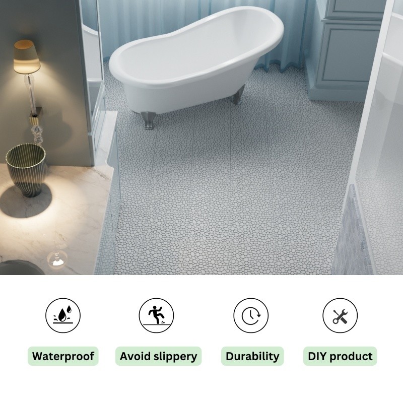 60x Interlocking Deck Tiles, 12 inch Gray Waterproof Anti-slip Bathroom Porch