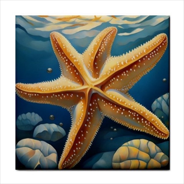 Beach Nautical Ocean Mermaid Ceramic Tile Art Set Of 4 Decorative Tiles