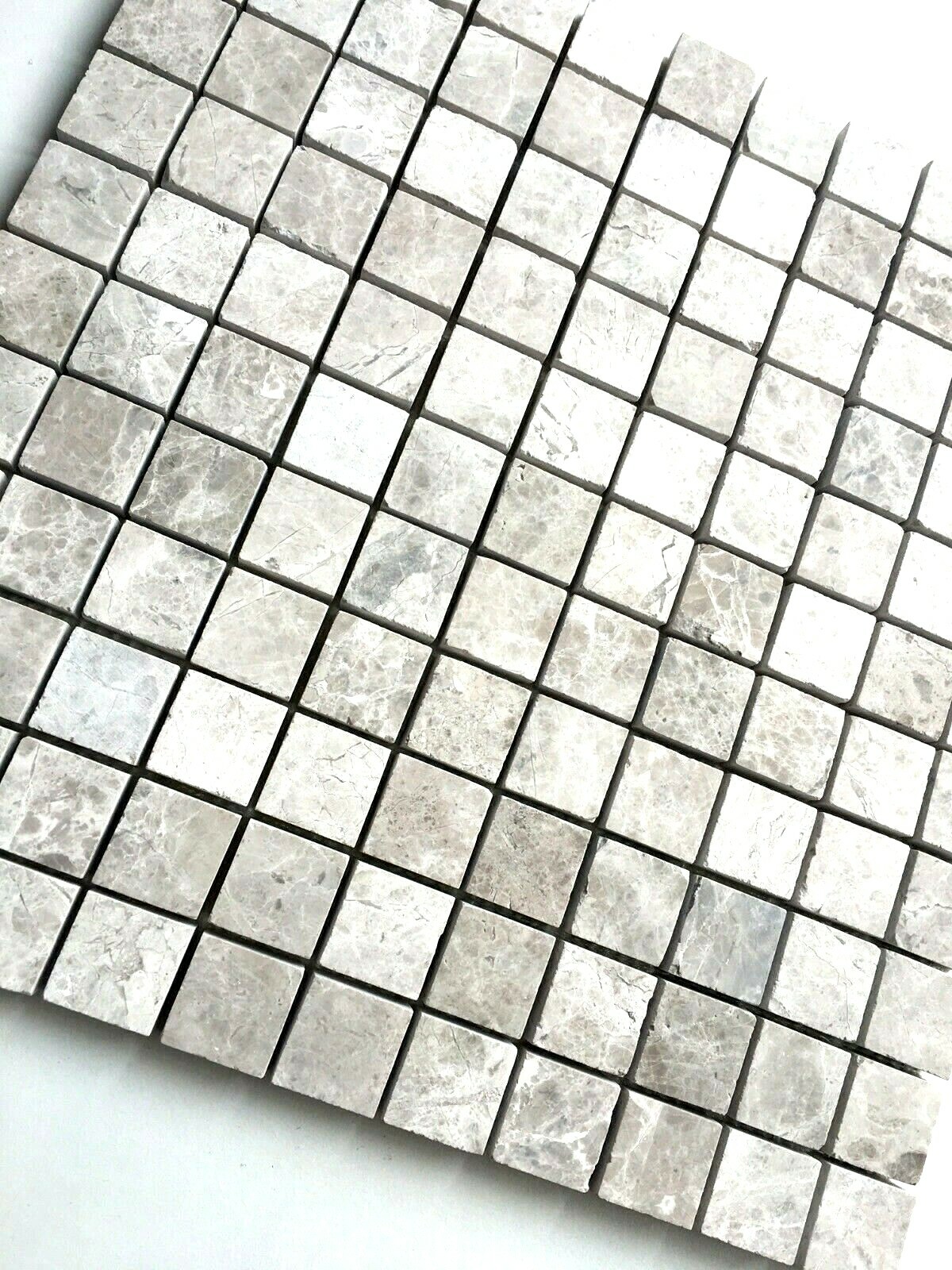 Gray 1×1 Honed Marble Mosaic Tile Backsplash Floor and Wall Kitchen Bath