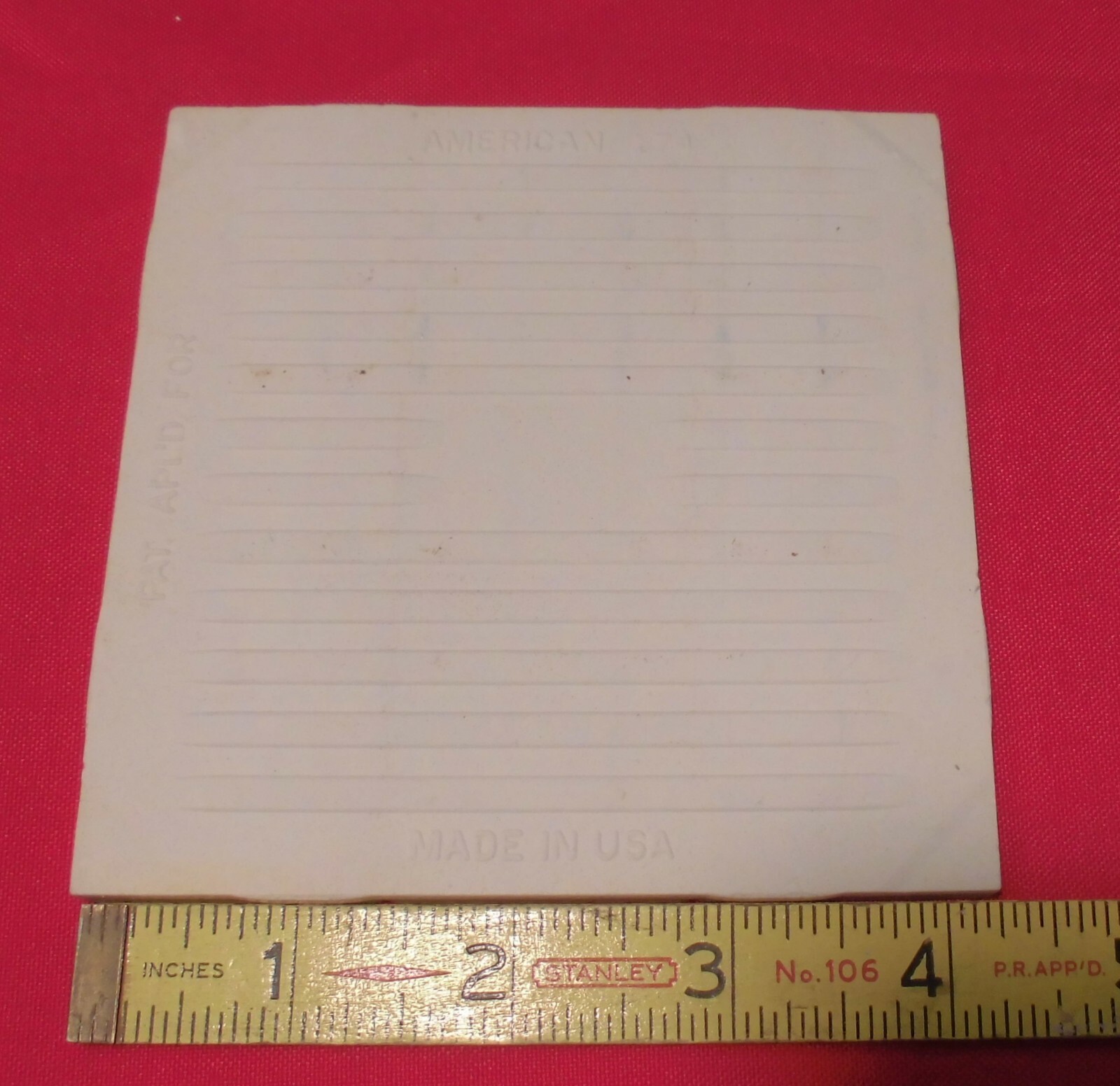 1 pc. *Pearl Gray* 4-1/4″ Scored 9ths Glossy Ceramic Tile by American Olean Co.