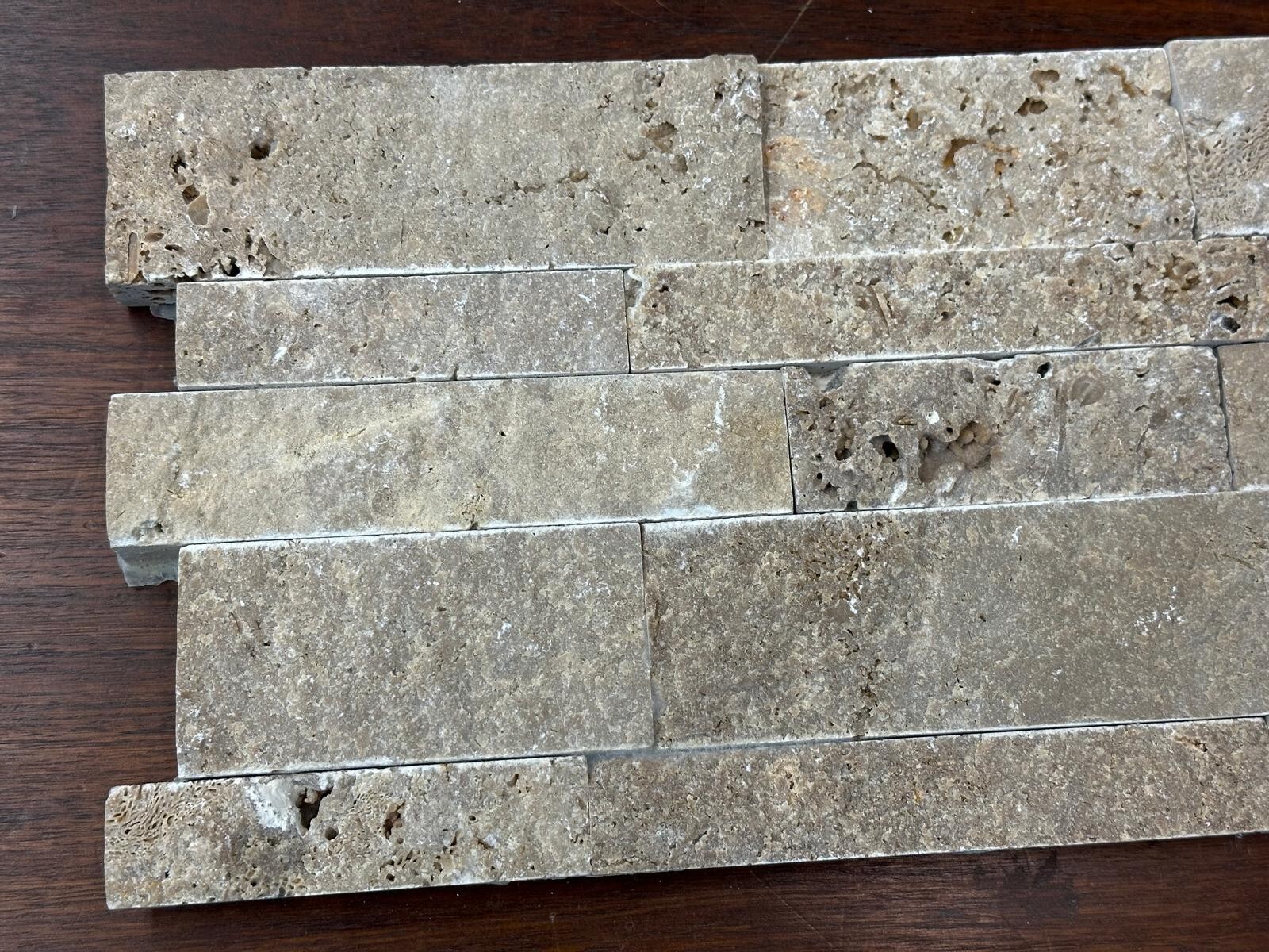 Noce Travertine Stacked Stone Ledger panel 7×20 – sample listing