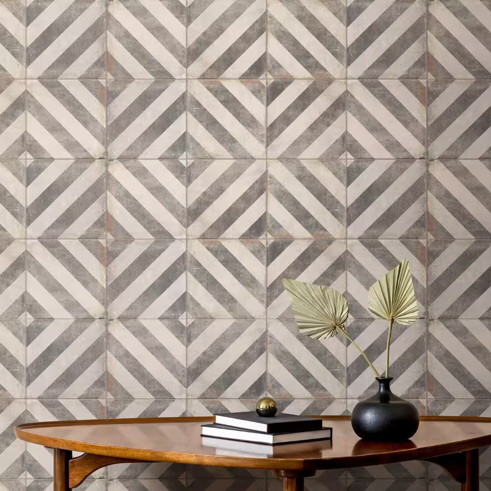 D’Anticatto Decor Obliqua 8-3/4 In. X 8-3/4 In. Porcelain Floor and Wall Tile (1