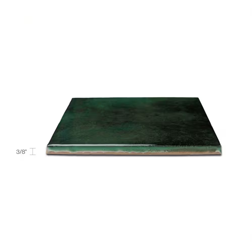 Cloe Subway Glossy Green 5 In. X 5 In. Handmade-Look Ceramic Wall Tile (10.83 Sq