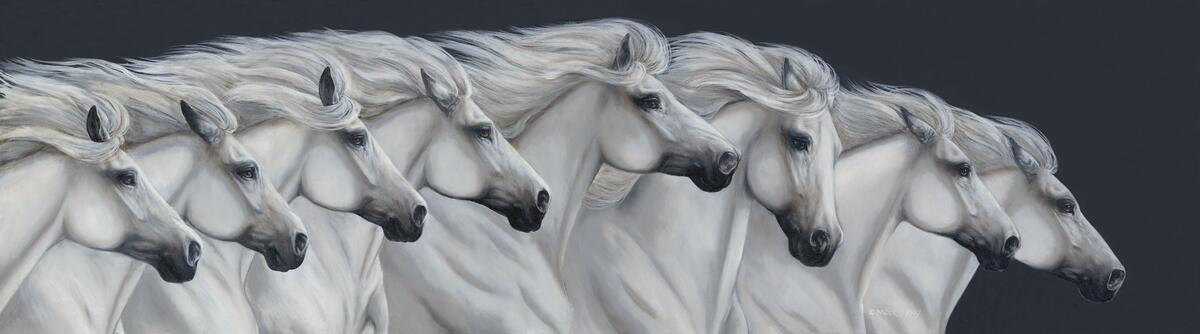Ceramic Backsplash Tile Mural Horse Kitchen/Bathroom – Dancers – Carolyn Mock
