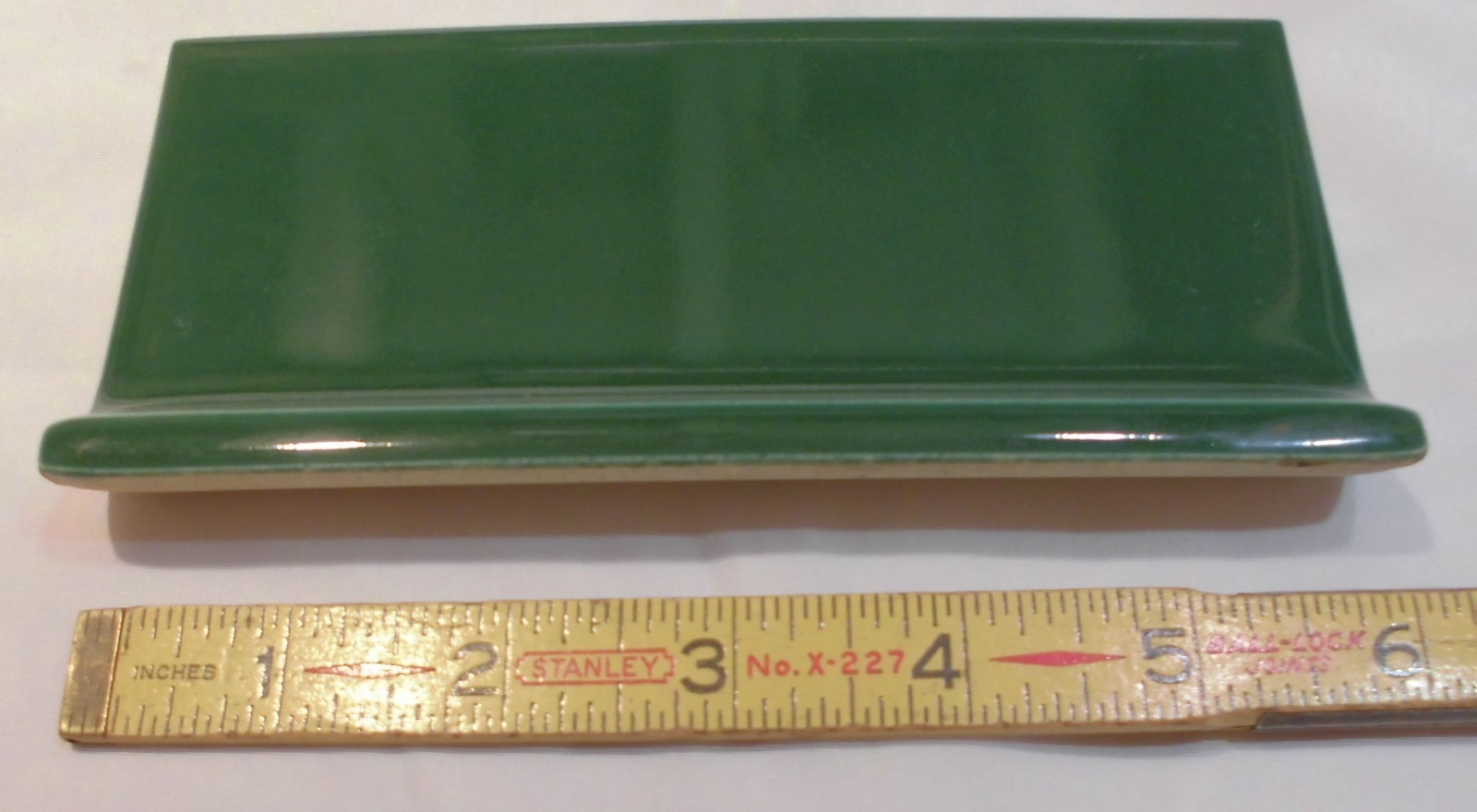 1 pc. *Forest Green* 3″ X 6″ stack-on base/cove Ceramic Tile by Robertson Co.