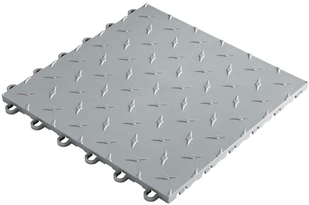 Speedway Tile 12″ x 12″ Silver Garage Floor Tile (10 Pack)