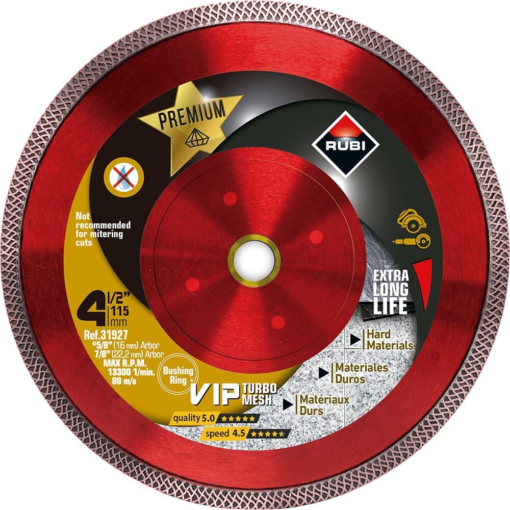 Rubi Tools Blade Viper Mesh 4-1/2 In. Diamond Blade (7/8In And 5/8In Arbor)