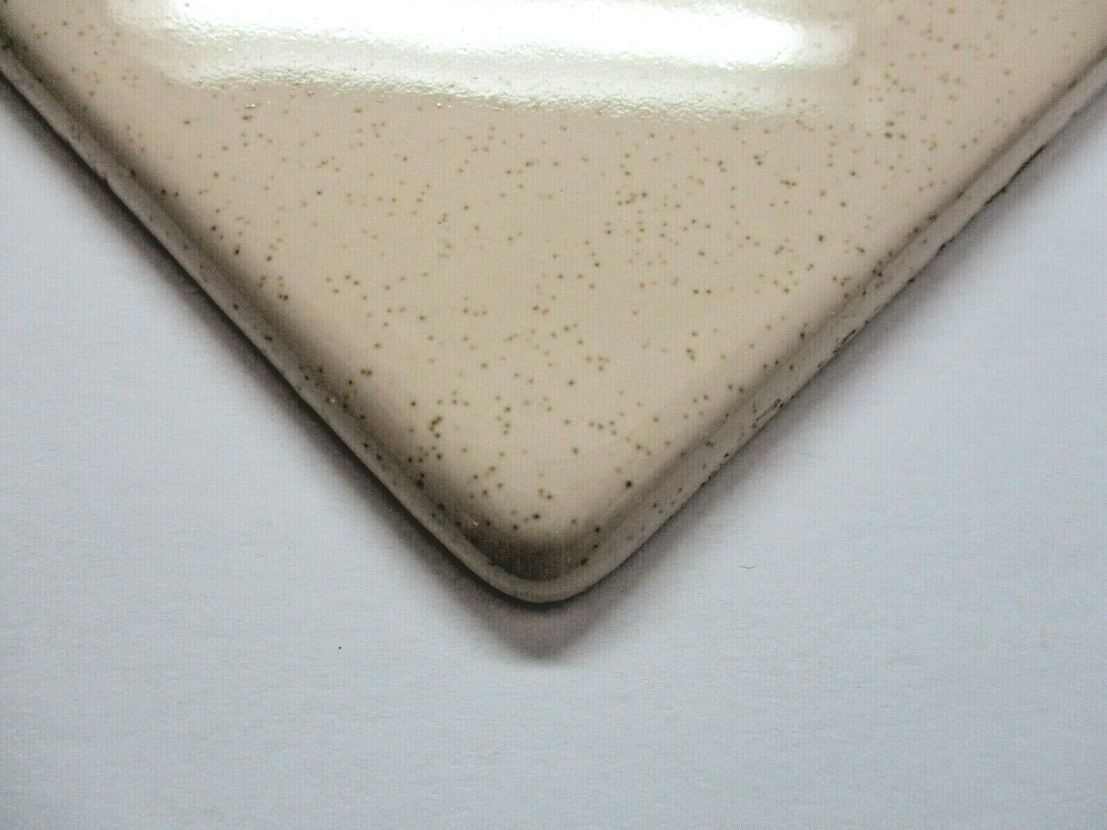 1 Double Bullnose Wall Tile Wheeling 4-1/4″ Gloss Brown Speckle on Beige Ceramic