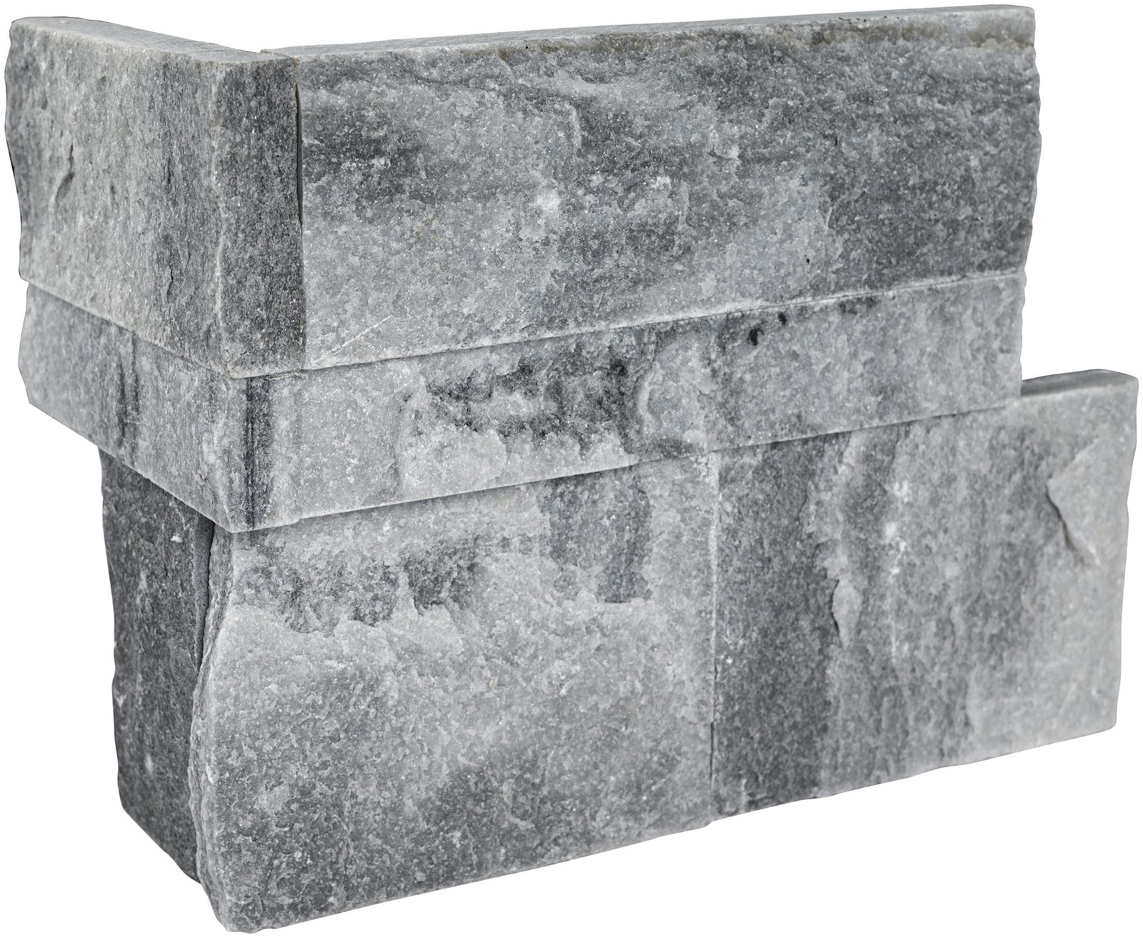 Ackland AKPLPM9X18FCR-CA 9 in. x 18 in. Splitface Marble Stacked – Glacier Gris