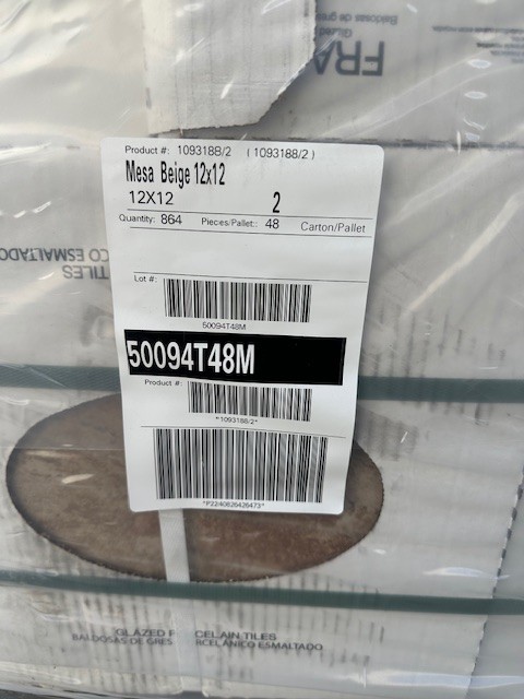 Mesa Beige – 12″ x 12″ – Porcelain Tile Floor Wall Durable Ceramic