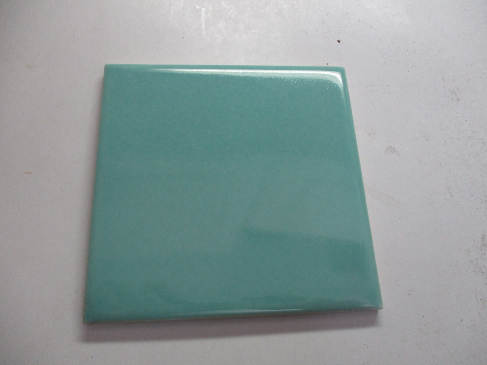 1 Wall Tile Atco USA 4-3/8″ Sq. Aqua Green Turquoise Ceramic 1950s Retro Vintage