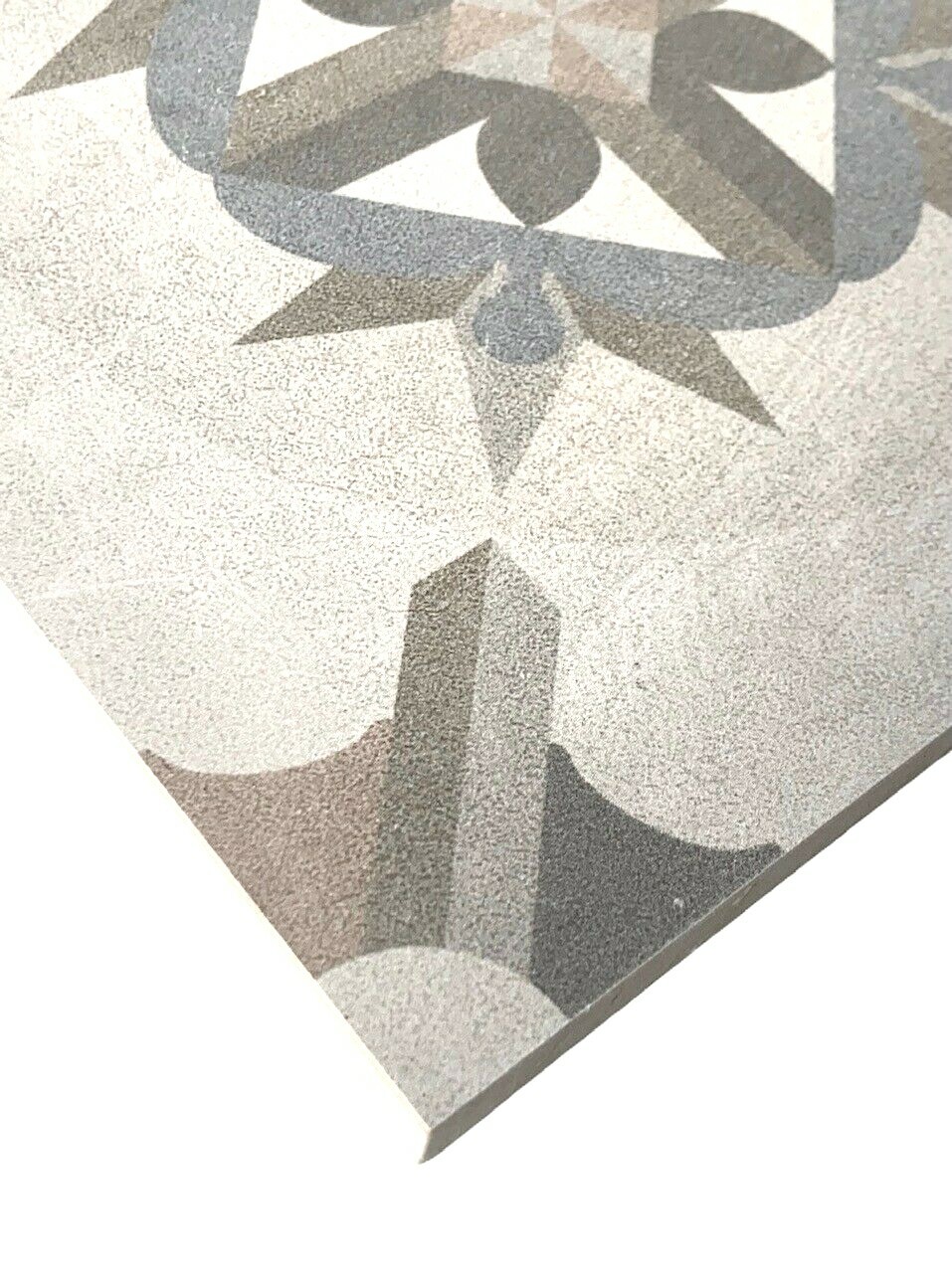 Gardenia Encaustic Beige White Green 8×8 Satin Glaze Ceramic Tile (1 PIECE)