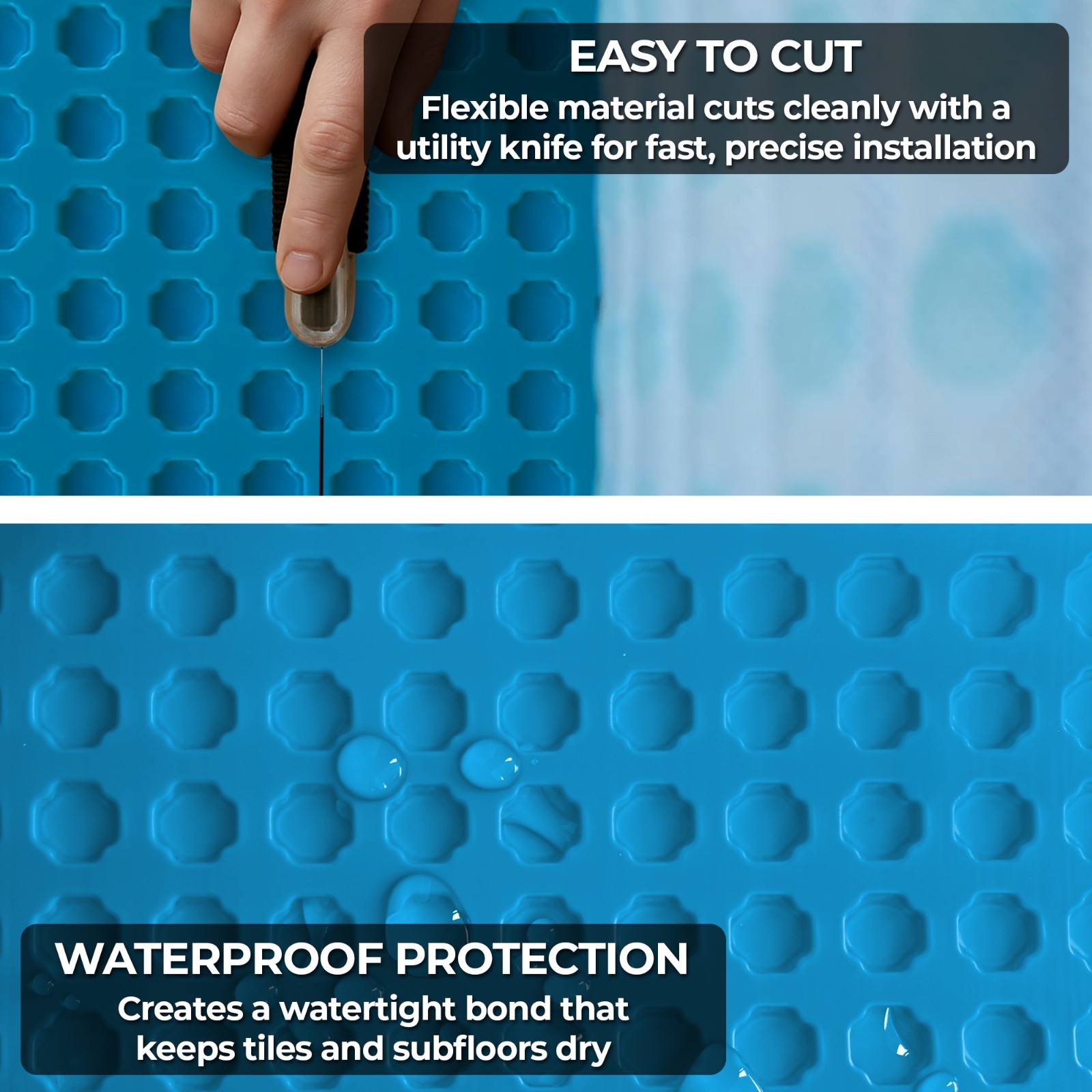 Bardalas Uncoupling Waterproofing Membrane Roll, 1/8” Anti-Fracture Mat