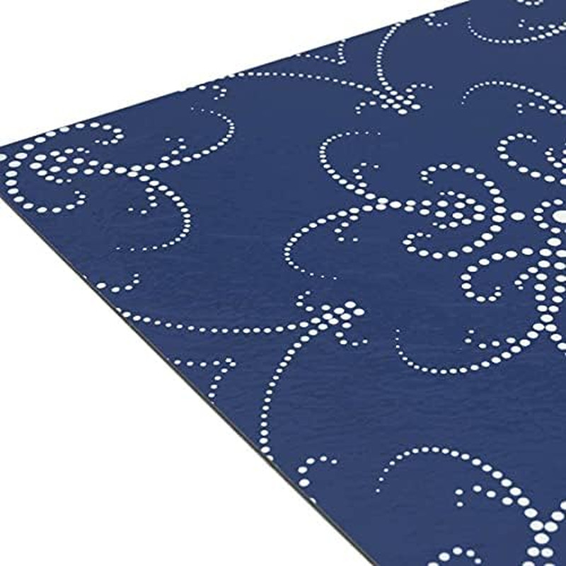 Retro Self Adhesive 12-Inch Vinyl Floor Tiles, 20 Tiles – 12″ X 12″, Navy Pearl