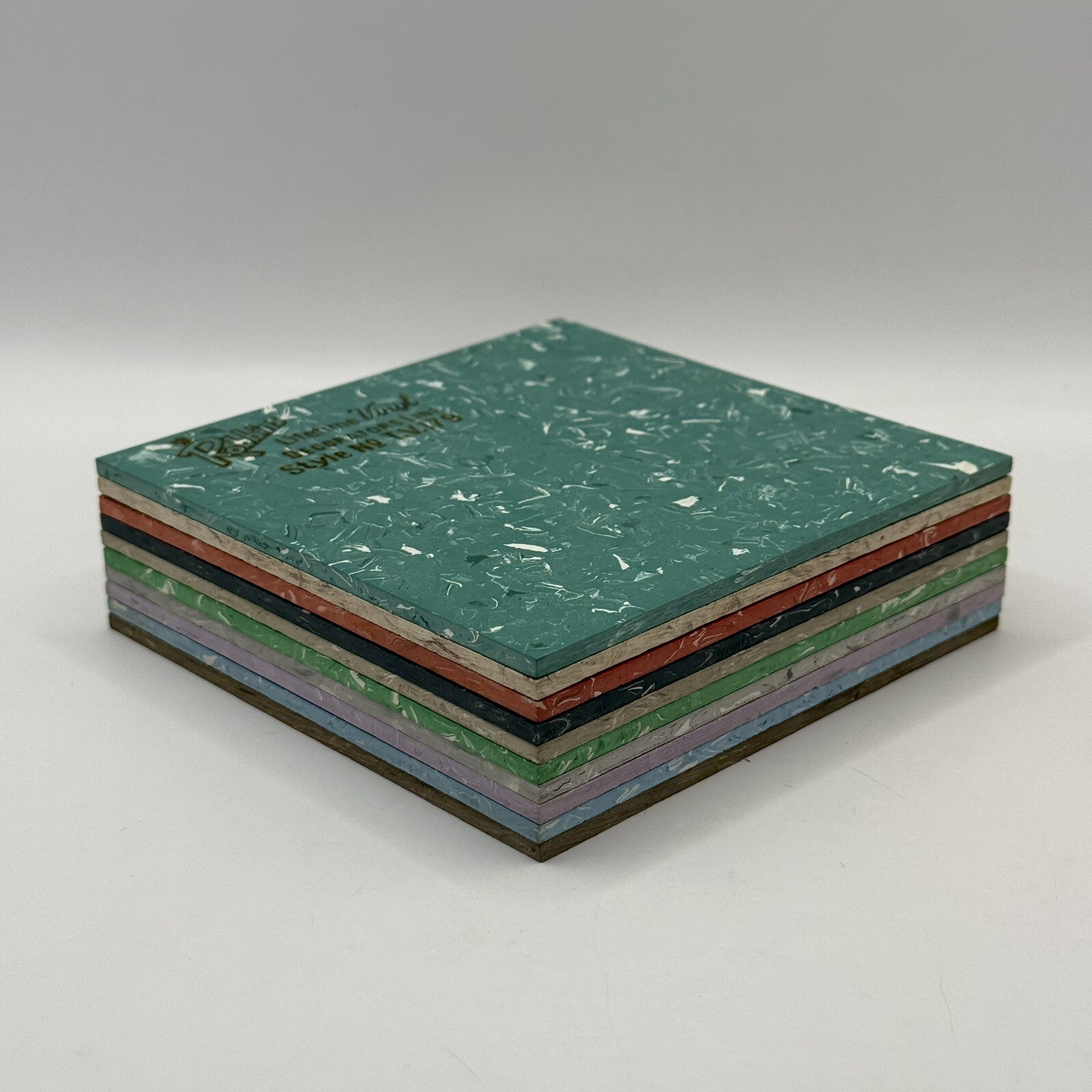 VTG 1950s Robbins Rubber & Vinyl Tile 54 Pieces Mixed Sizes Salesman Samples