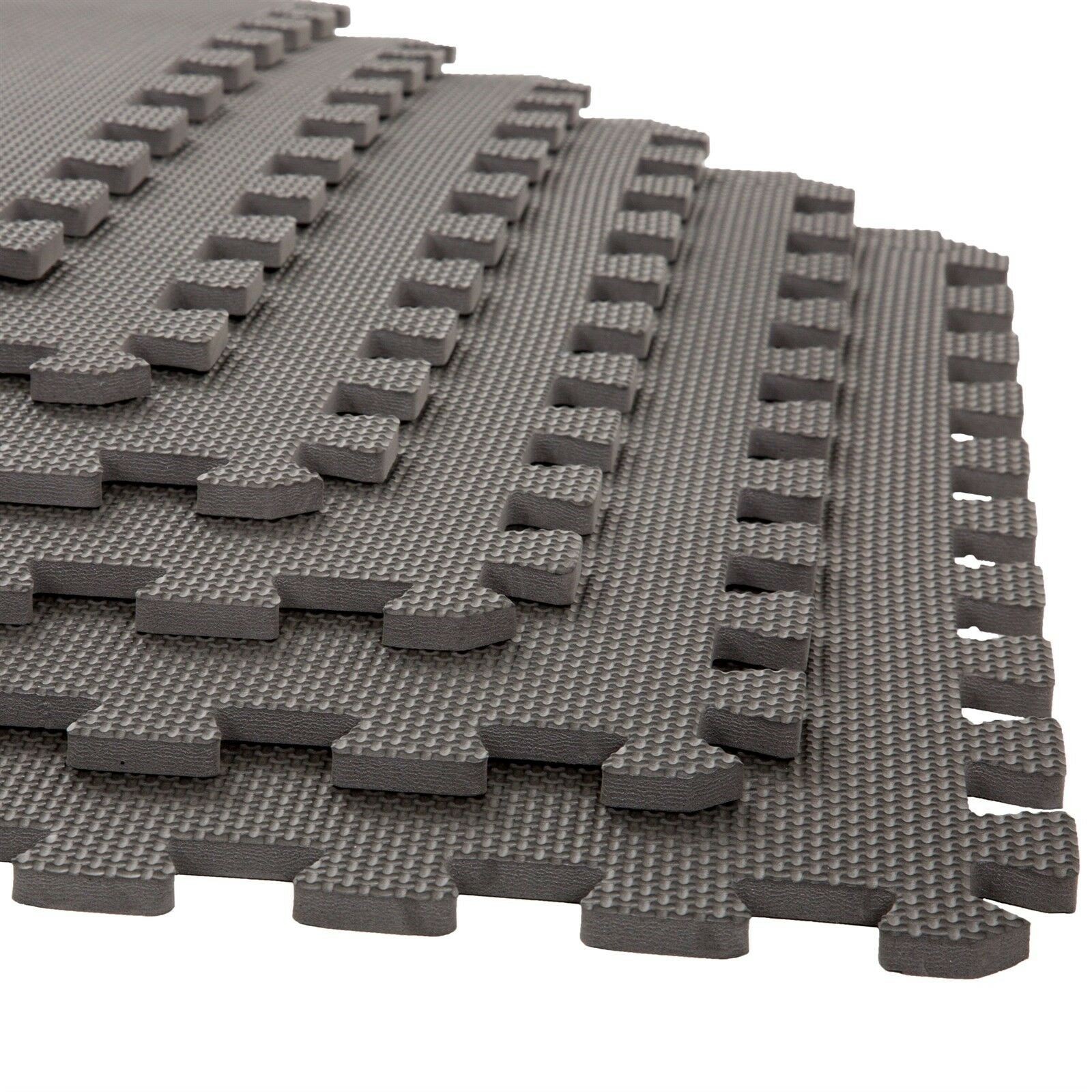 Exercise Floor Mats 2′ x 2′ 6 Pc Cushion for Garage Basement