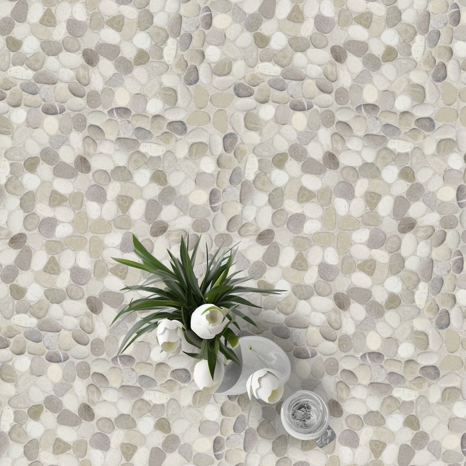 Seasalt Pebble Natural Stone Mosaic Wall & Floor Tile ($11.50/SqFt)