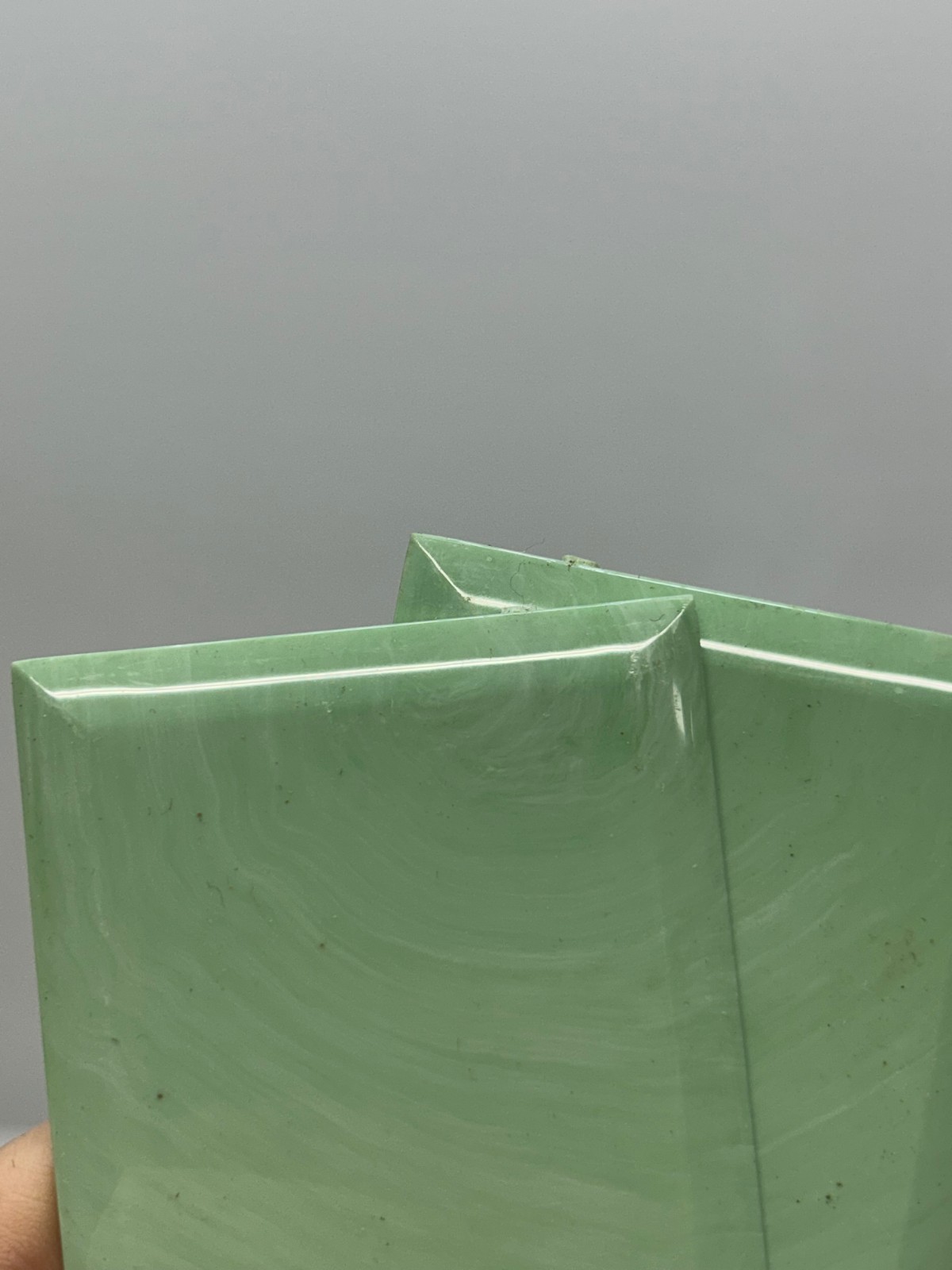 Lot 42 Unused Vtg MCM Plastic Wall Tiles Marbled Blue Green 4 1/4″ x 2 1/8″