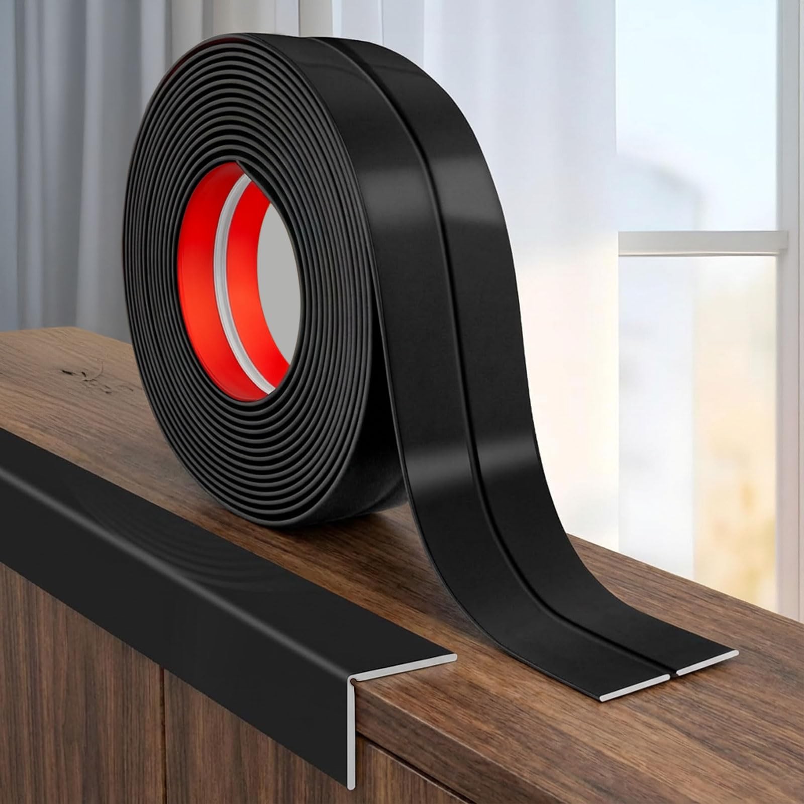 JSIWOTH 30FT Wall Corner Protector Moulding Trim, Flexible Wall Trim Peel and…